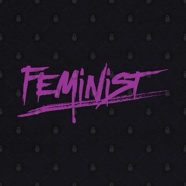 Purple Feminist Brush Strokes by FeministShirts